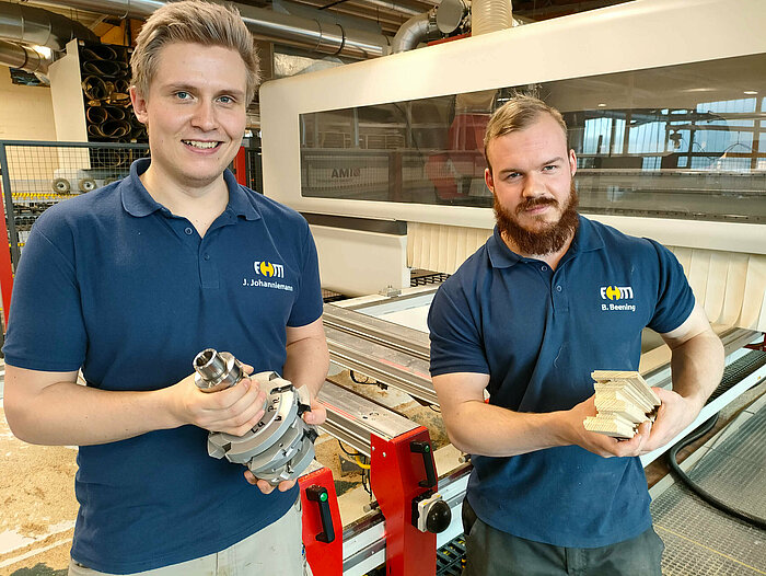 Studenten der FH Melle können mit Compass Software Fenster produzieren. 