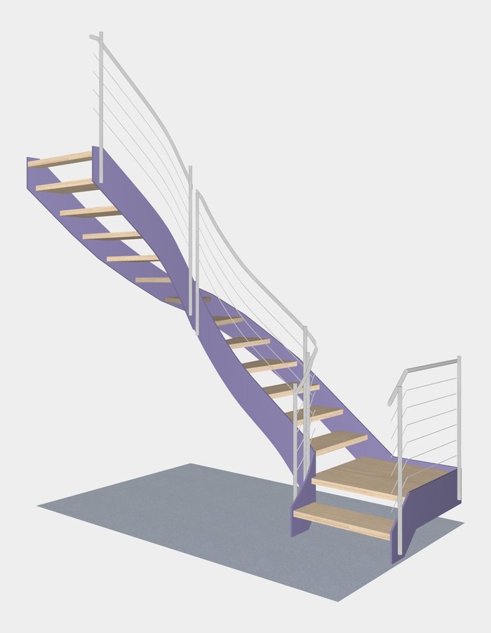 3D - Darstellung Treppenmodell mit Compass Software erstellt